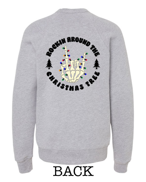 Rockin' Around Youth Crewneck Fleece Sweatshirt
